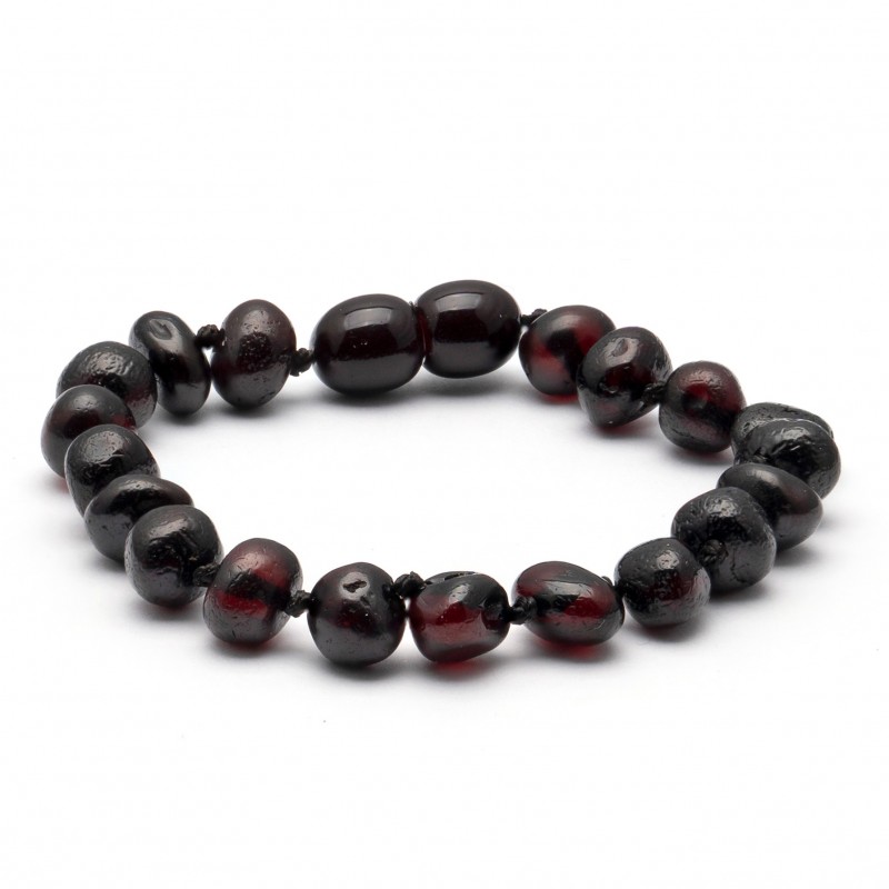 Black Cherry Amber Teething Bracelet