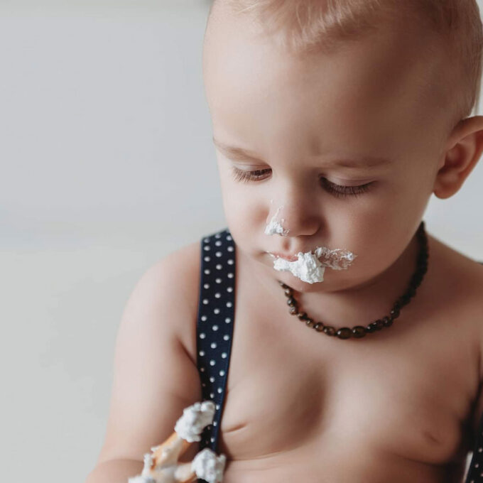 Green Amber Teething Necklace