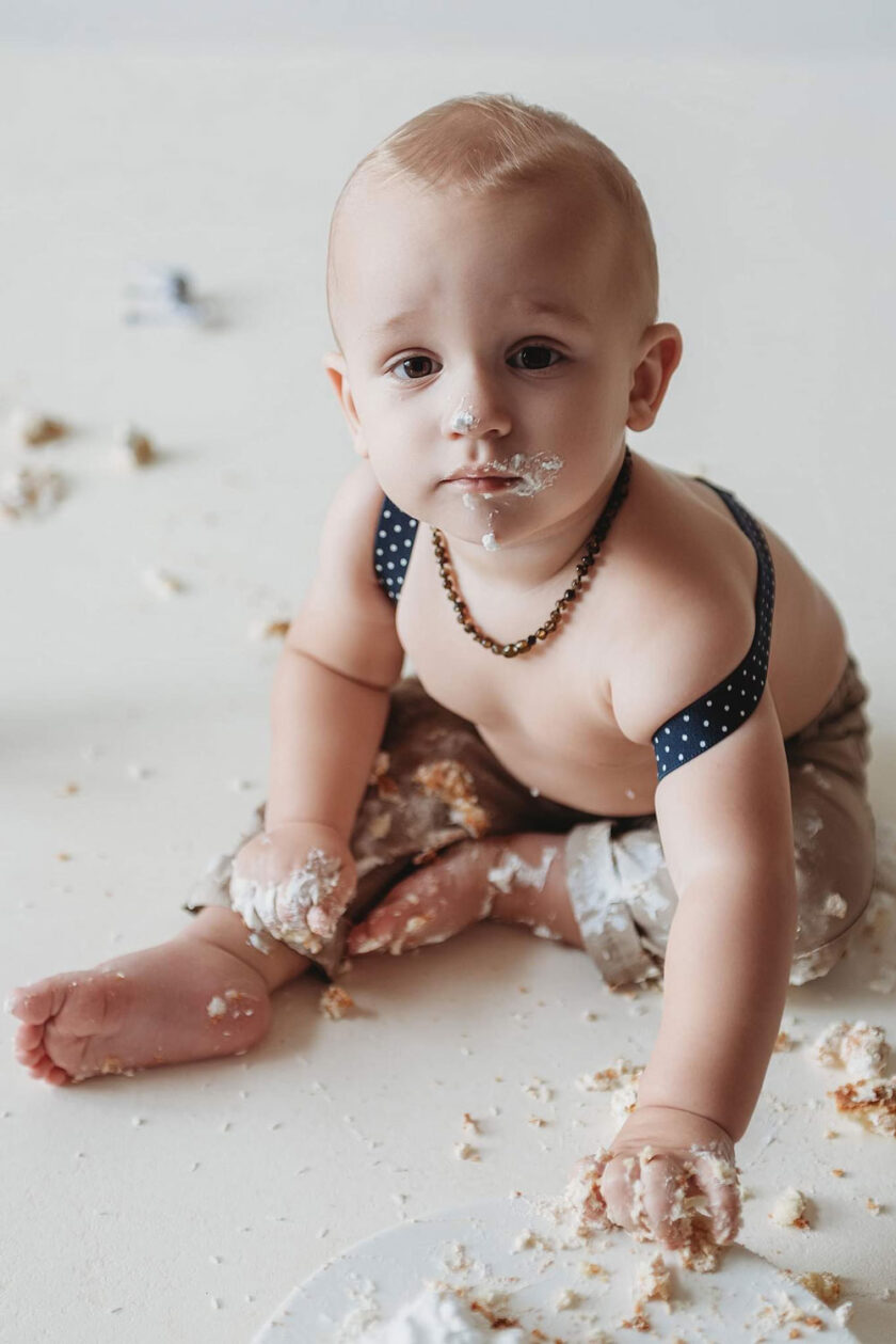 Green Amber Teething Necklace