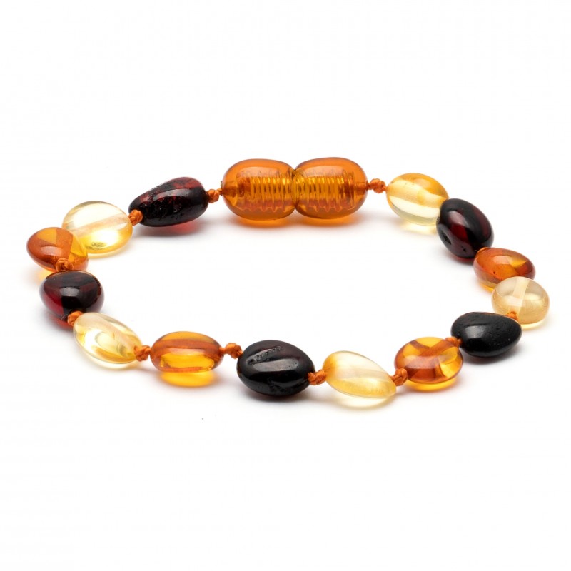 Mixed Amber Bean Teething Bracelet