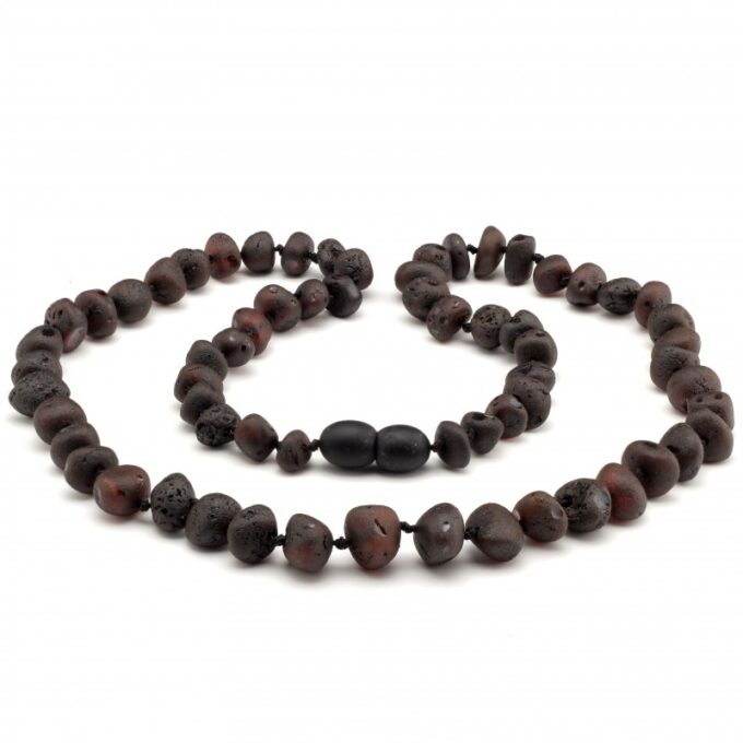 Raw Black Amber Necklace