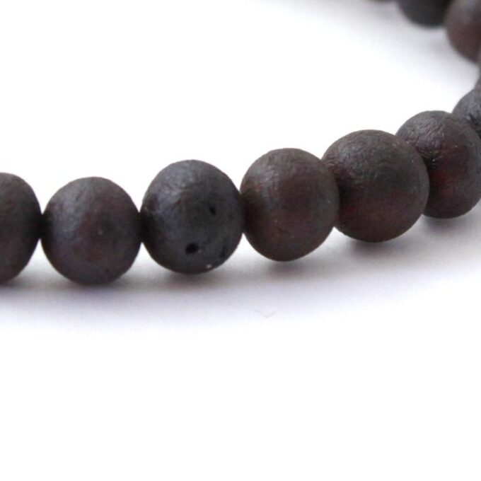 Raw Black baltic amber bracelet