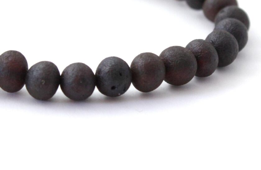 Raw Black baltic amber bracelet