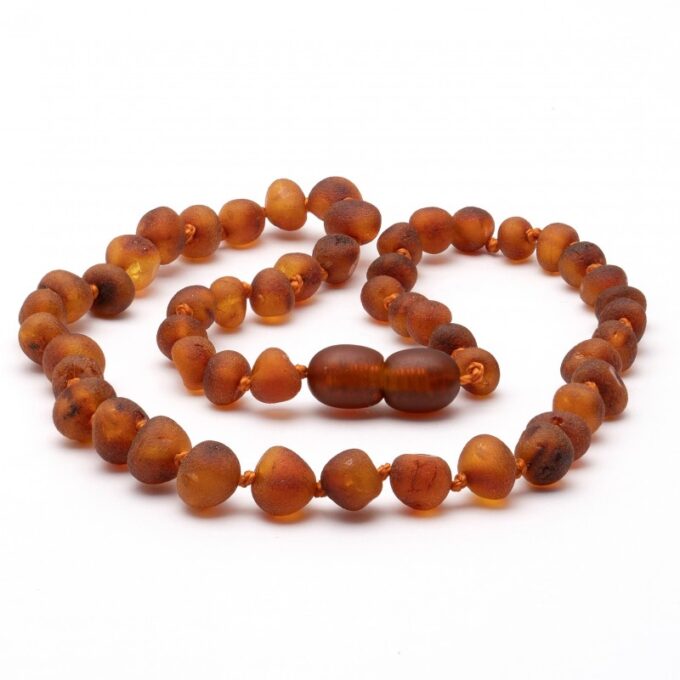 Raw Cognac Teething Necklace