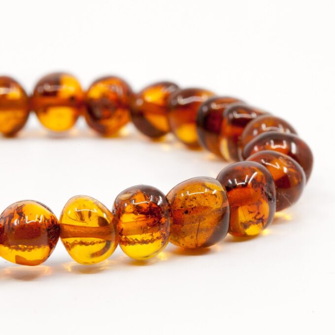 polished cognac amber bracelet