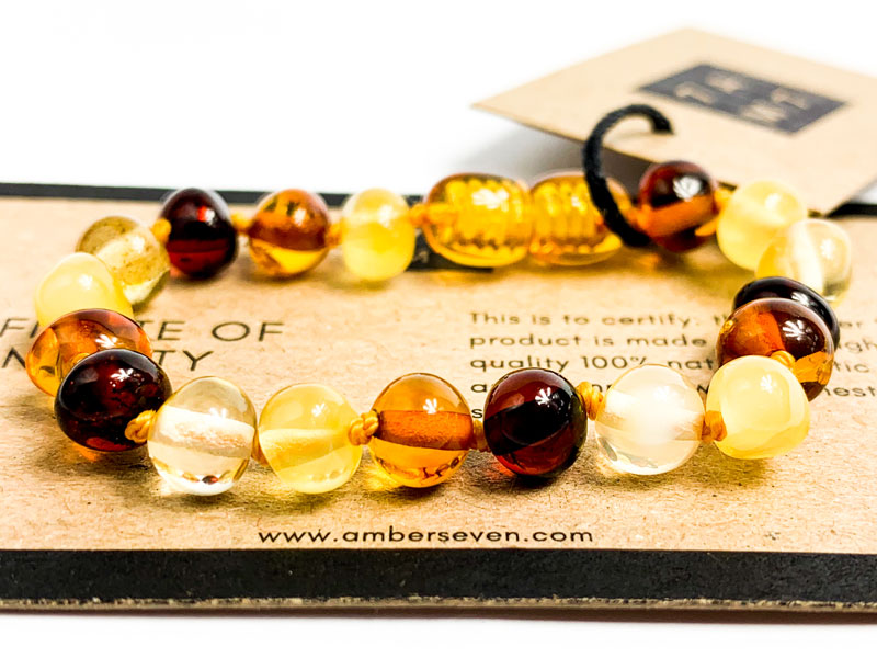 multi color amber children bracelet