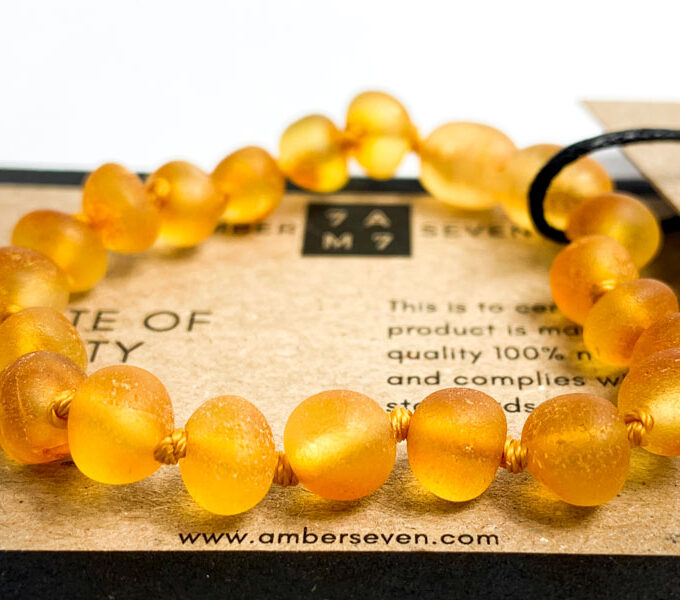 raw honey amber children bracelet