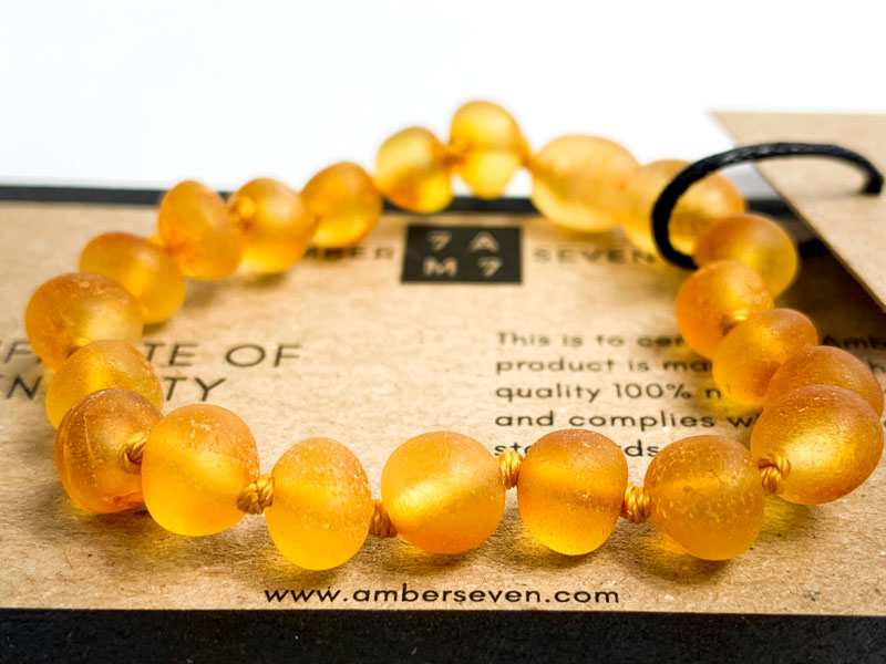 raw honey amber children bracelet