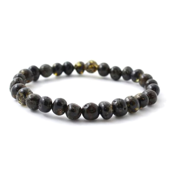 Dark Green Amber Bracelet