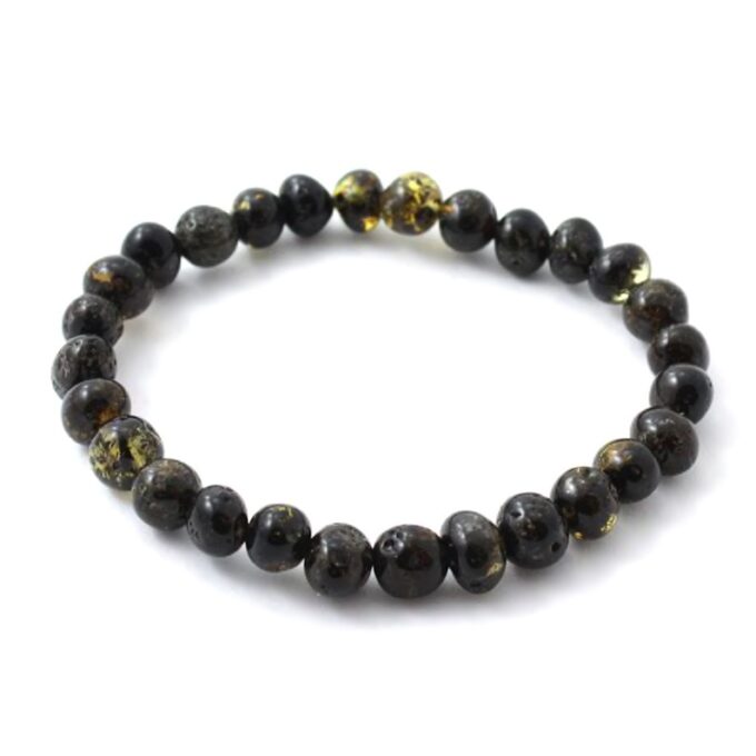 Dark Green Amber Bracelet