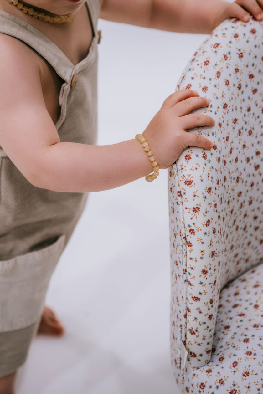 milky amber baby necklace and bracelet