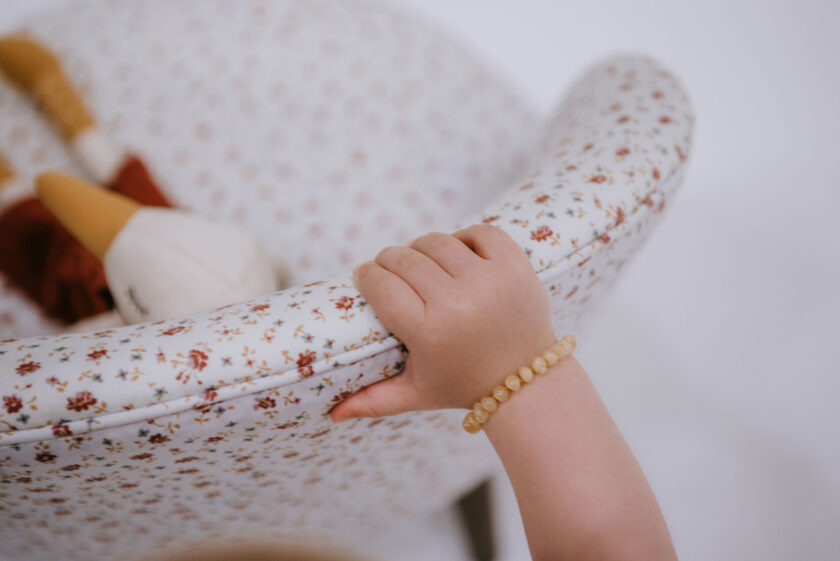 milky amber baby necklace and bracelet