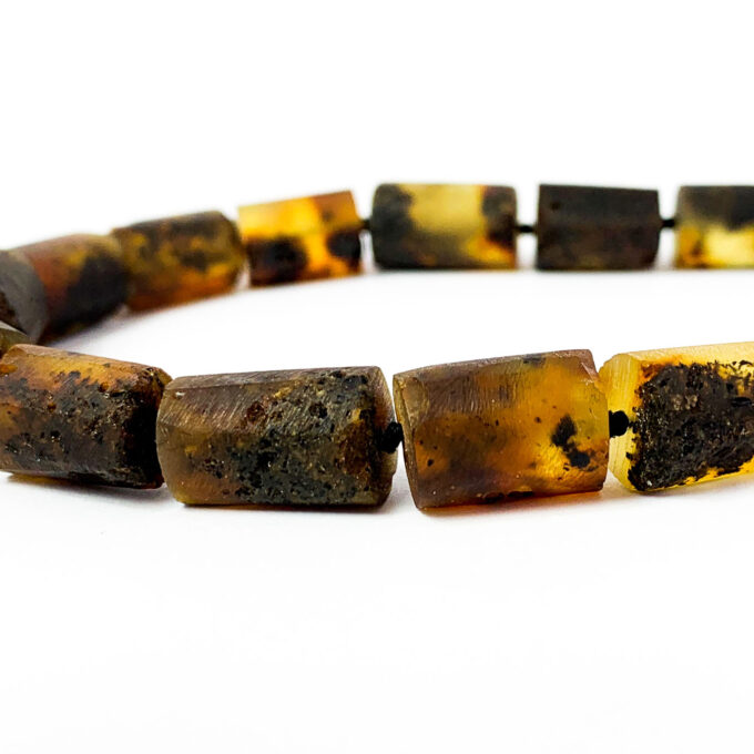 Raw Amber Tube Healing Necklace