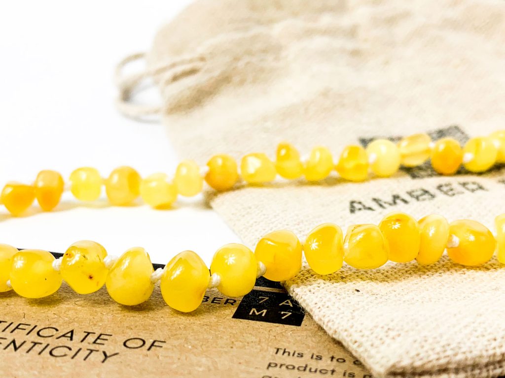 white baltic amber choker