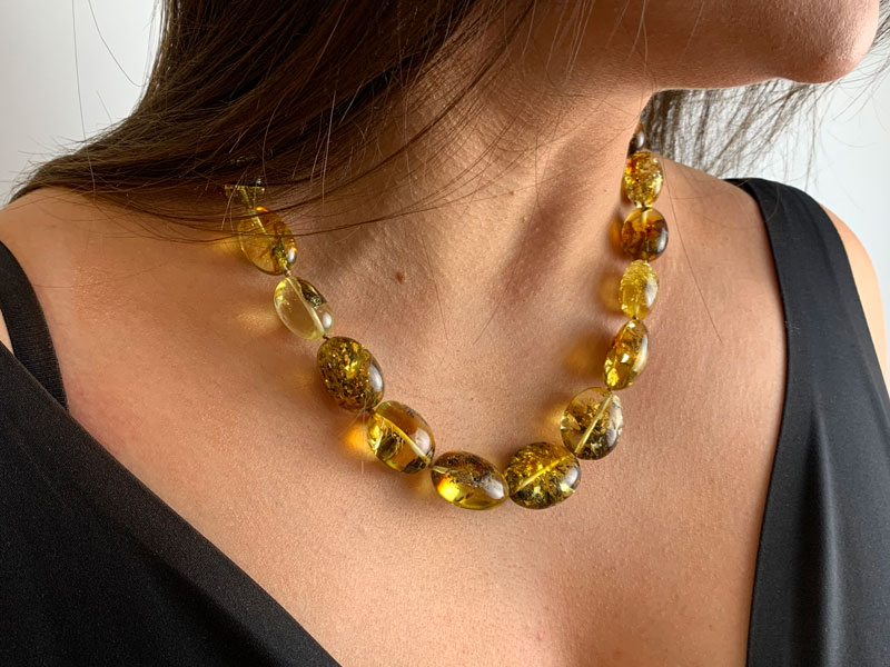 luxury yellow crystal necklace