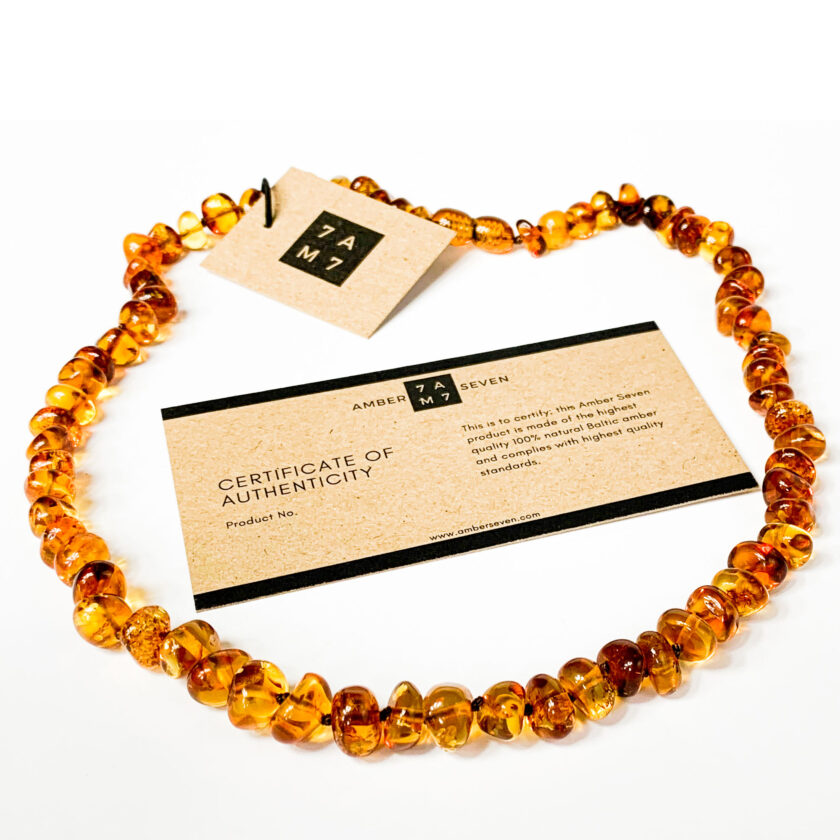 large amber beaded necklace