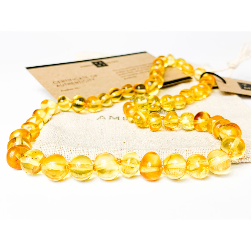 luxury yellow amber necklace