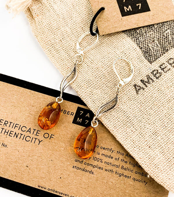 brown gemstone earrings