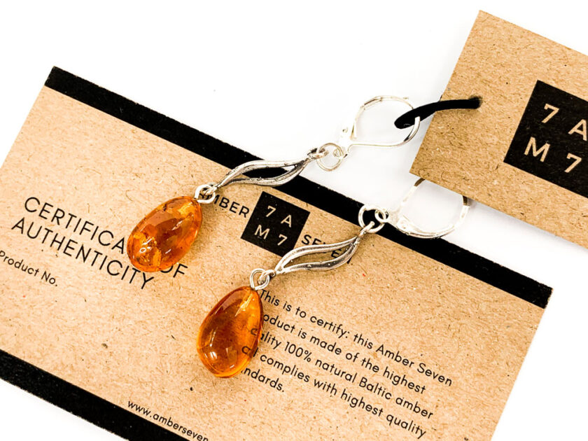 handmade brown crystal earrings