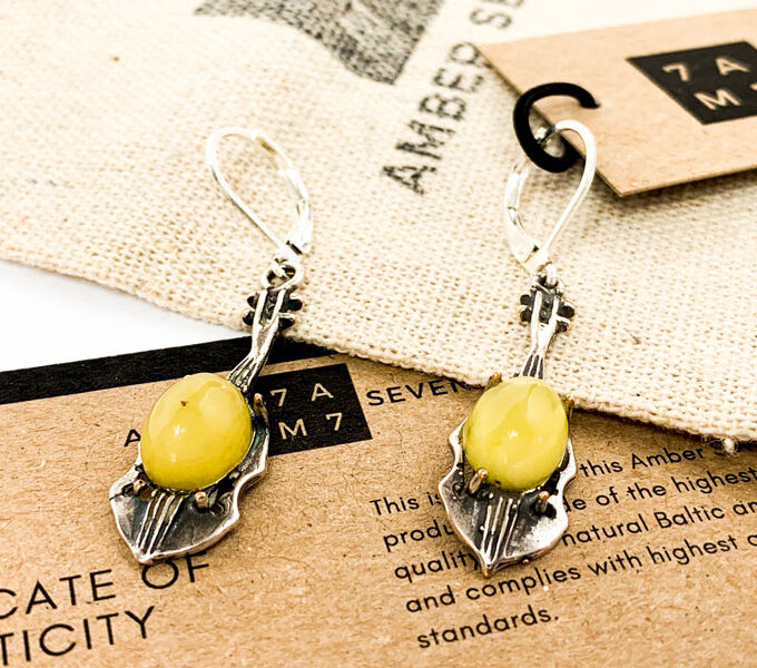 vintage baltic amber earrings