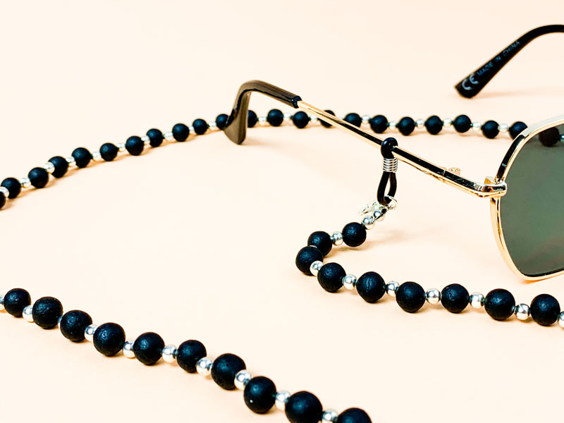 black amber chain for sunglasses
