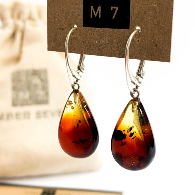 gradient amber earrings