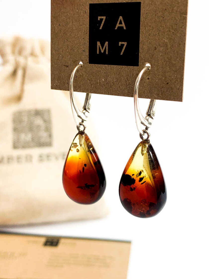 gradient amber earrings