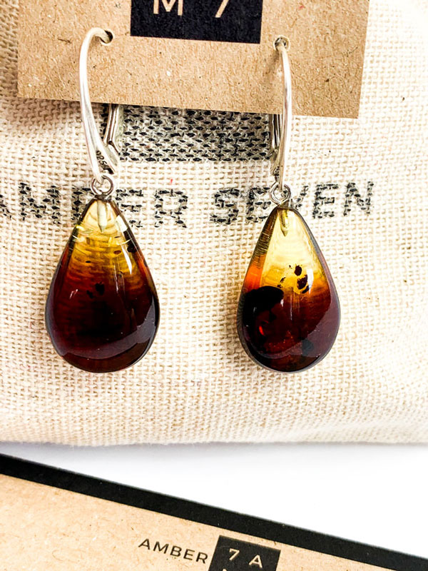 gradient baltic amber earrings