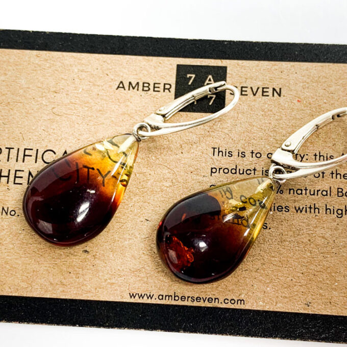 luxury amber earrings