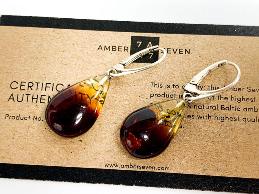 luxury amber earrings