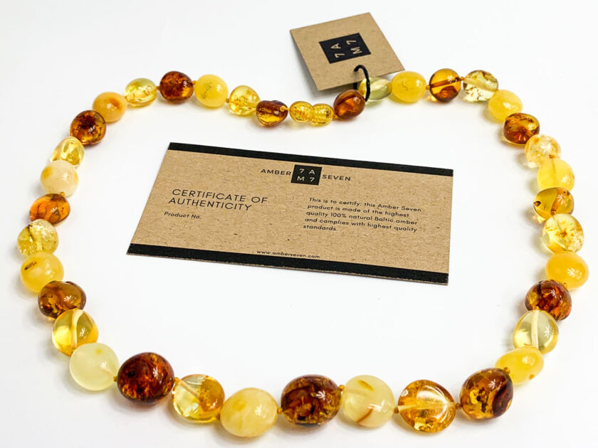 various color baltic amber necklace