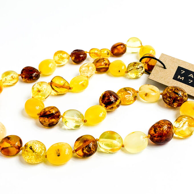 colorful large baltic amber necklace