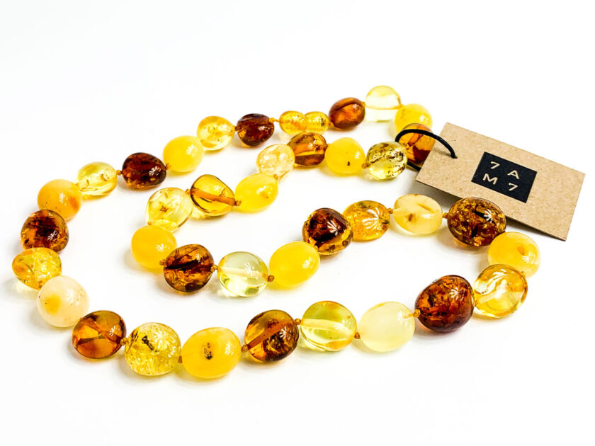 colorful large baltic amber necklace