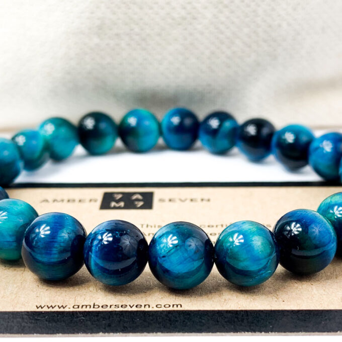 pulsera de ojo de tigre azul