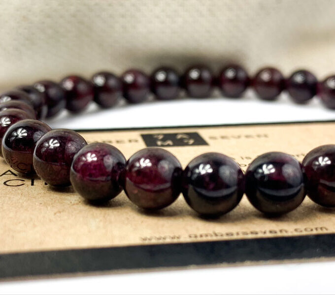 genuine garnet crystal bracelet