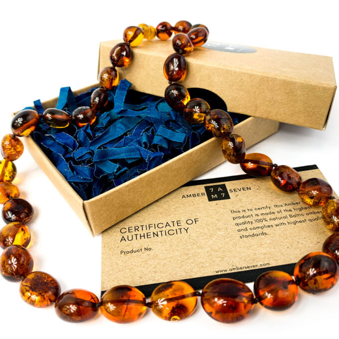 large amber beaded necklace