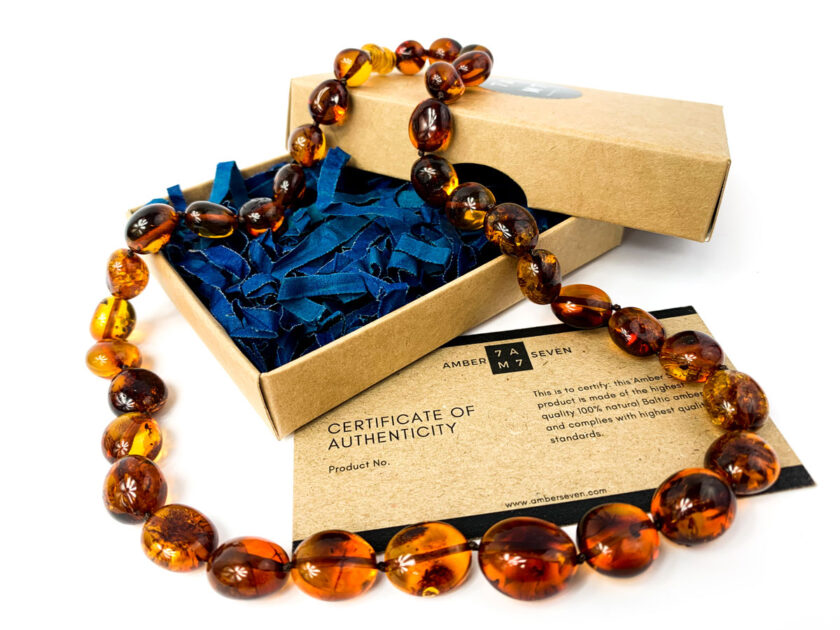 large amber beaded necklace