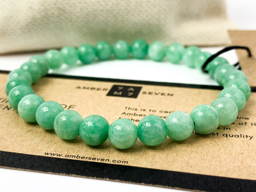 pulsera de piedra de jade verde