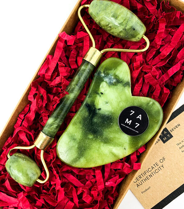 jade facial massager set