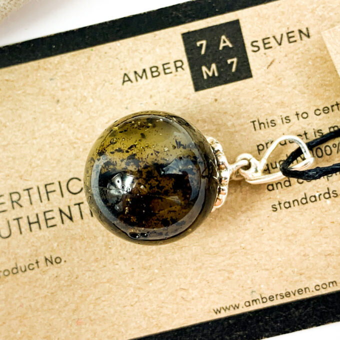 massive amber sphere pendant