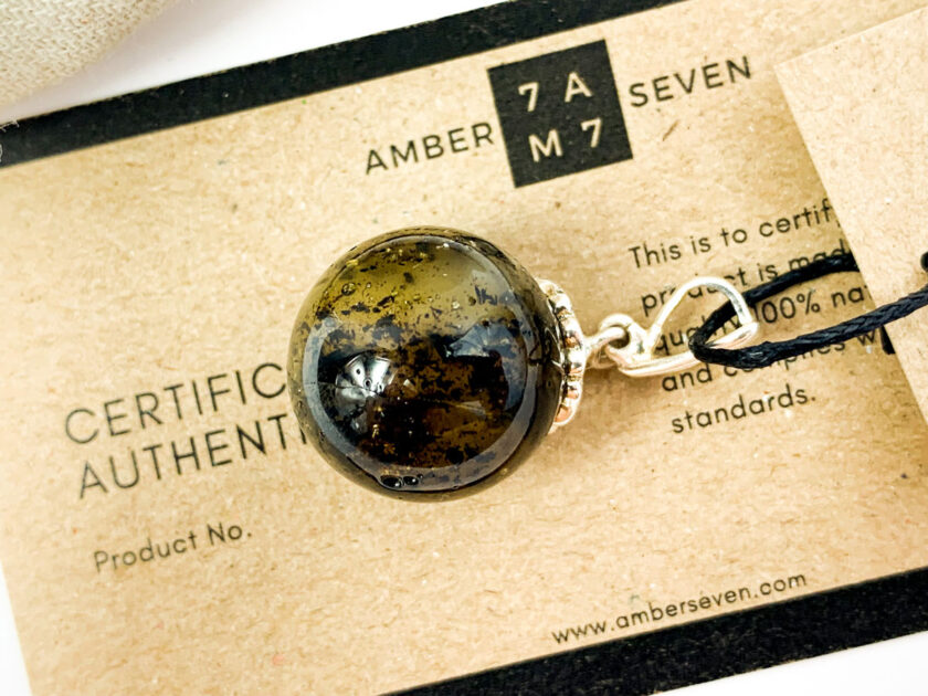 massive amber sphere pendant