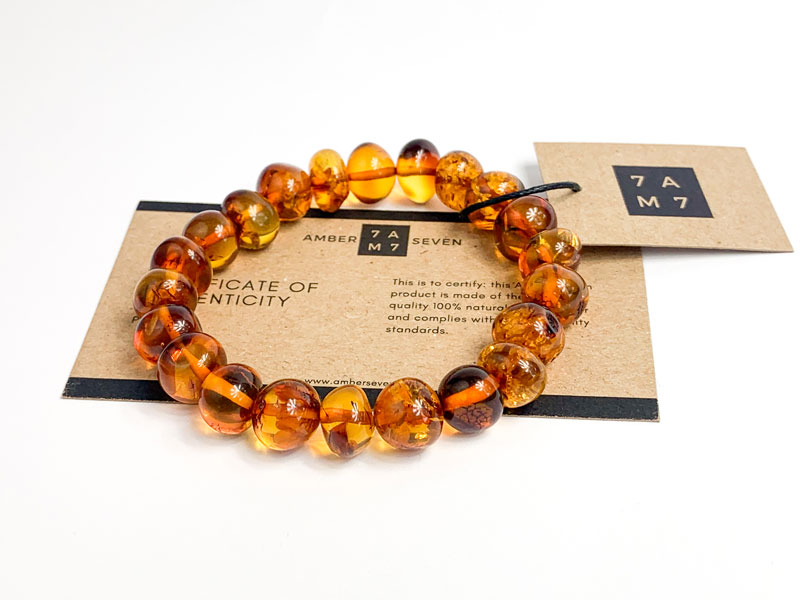 large cognac amber bracelet