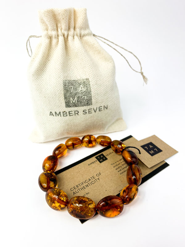 big fancy brown amber bracelet