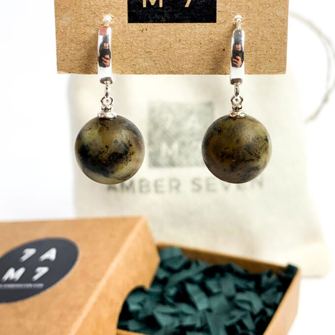 raw amber earrings