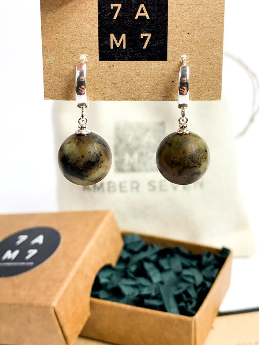 raw amber earrings