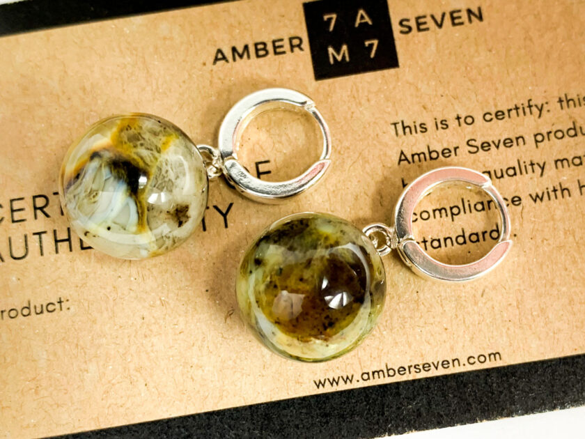 luxury amber earrings