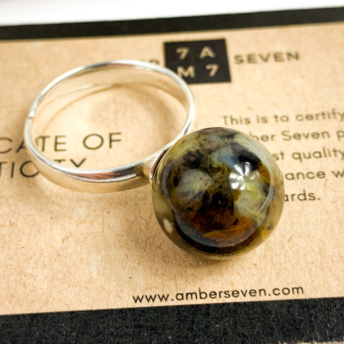 massive amber ring