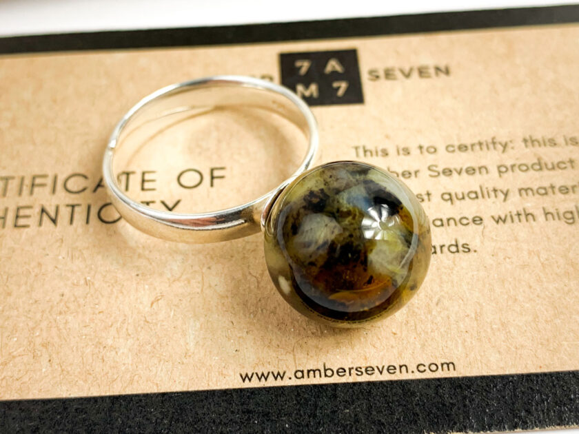 massive amber ring