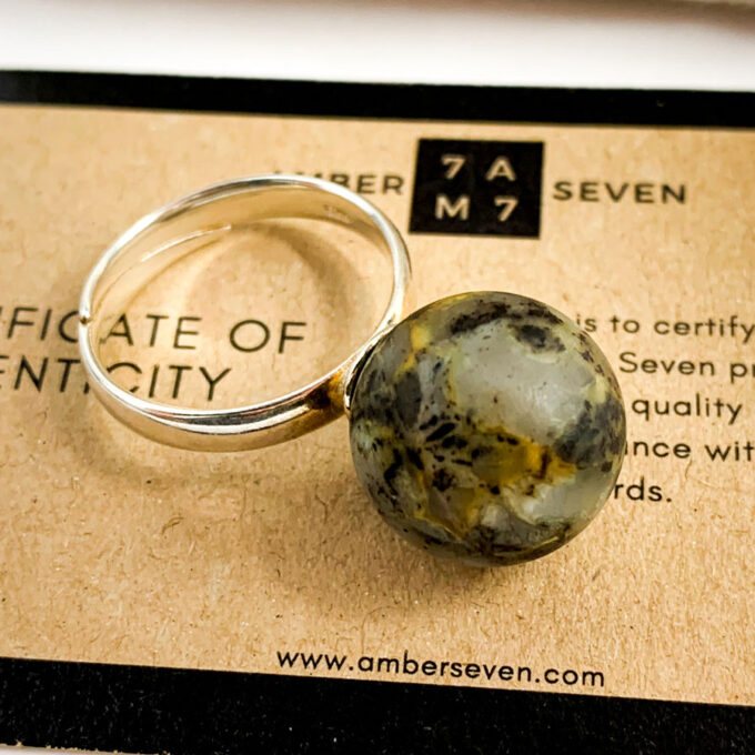 raw amber ring