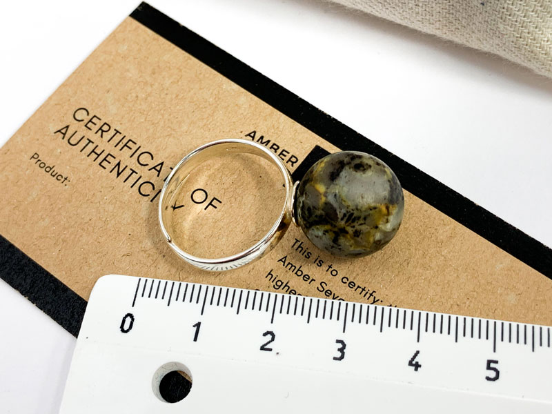 raw green crystal ring